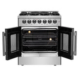FORNO Galiano 30" 4.32 cu. ft. Dual Fuel Range with French Door in Stainless Steel, FFSGS6356-30