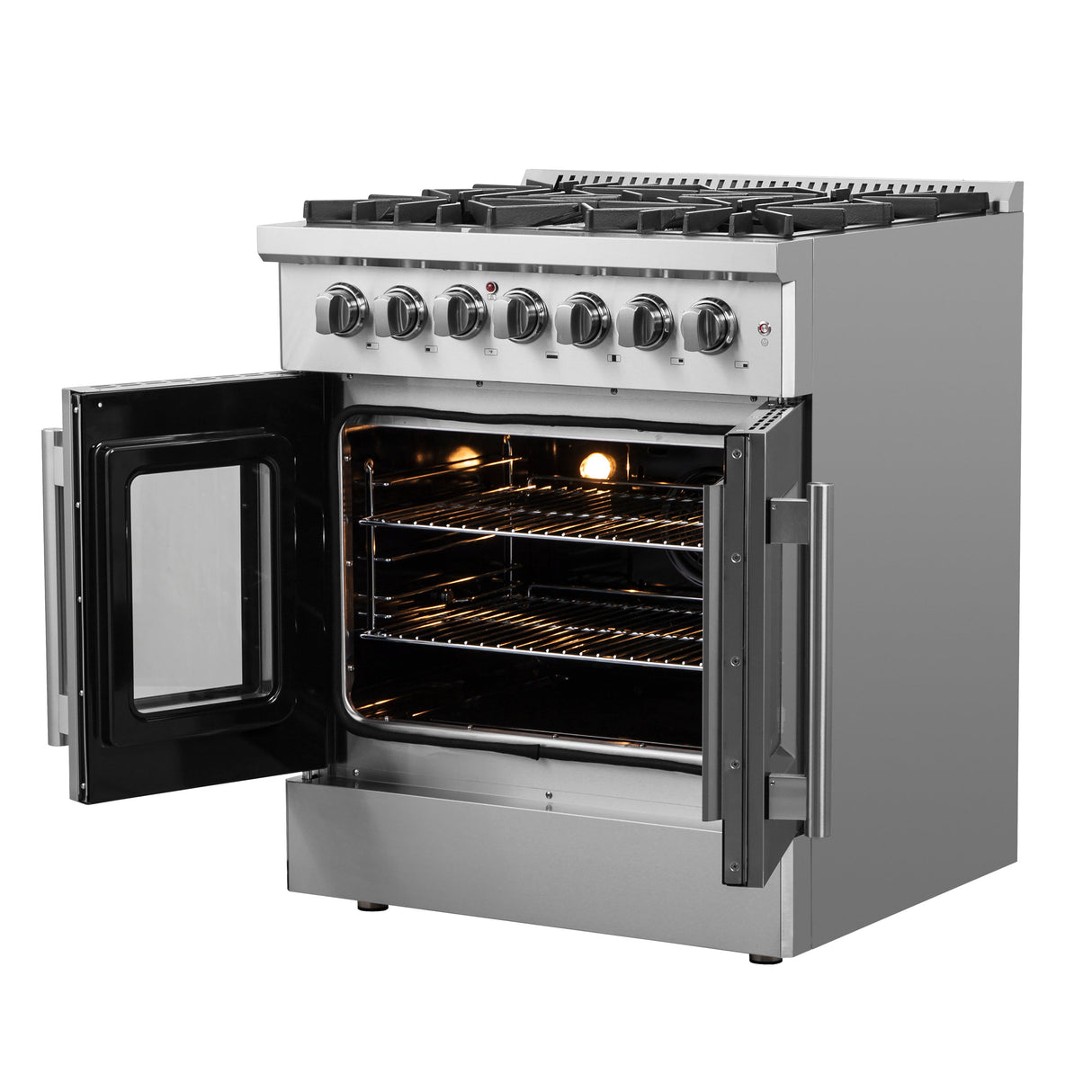 FORNO Galiano 30" 4.32 cu. ft. Dual Fuel Range with French Door in Stainless Steel, FFSGS6356-30