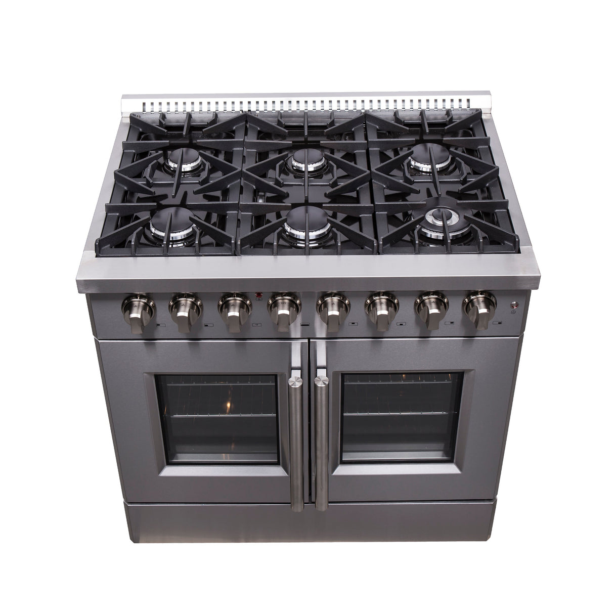 FORNO Galiano 36" 5.36 cu. ft. Dual Fuel Range with French Door in Stainless Steel, FFSGS6356-36