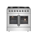 FORNO Galiano 36" 5.36 cu. ft. Dual Fuel Range with French Door in Stainless Steel, FFSGS6356-36