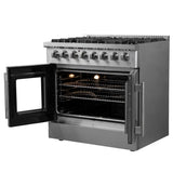 FORNO Galiano 36" 5.36 cu. ft. Dual Fuel Range with French Door in Stainless Steel, FFSGS6356-36