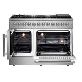 FORNO Galiano 48" 6.58 cu. ft. Dual Fuel Range with French Door in Stainless Steel, FFSGS6356-48