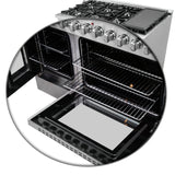 FORNO Galiano 48" 6.58 cu. ft. Dual Fuel Range with French Door in Stainless Steel, FFSGS6356-48