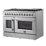 FORNO Galiano 48" 6.58 cu. ft. Dual Fuel Range with French Door in Stainless Steel, FFSGS6356-48