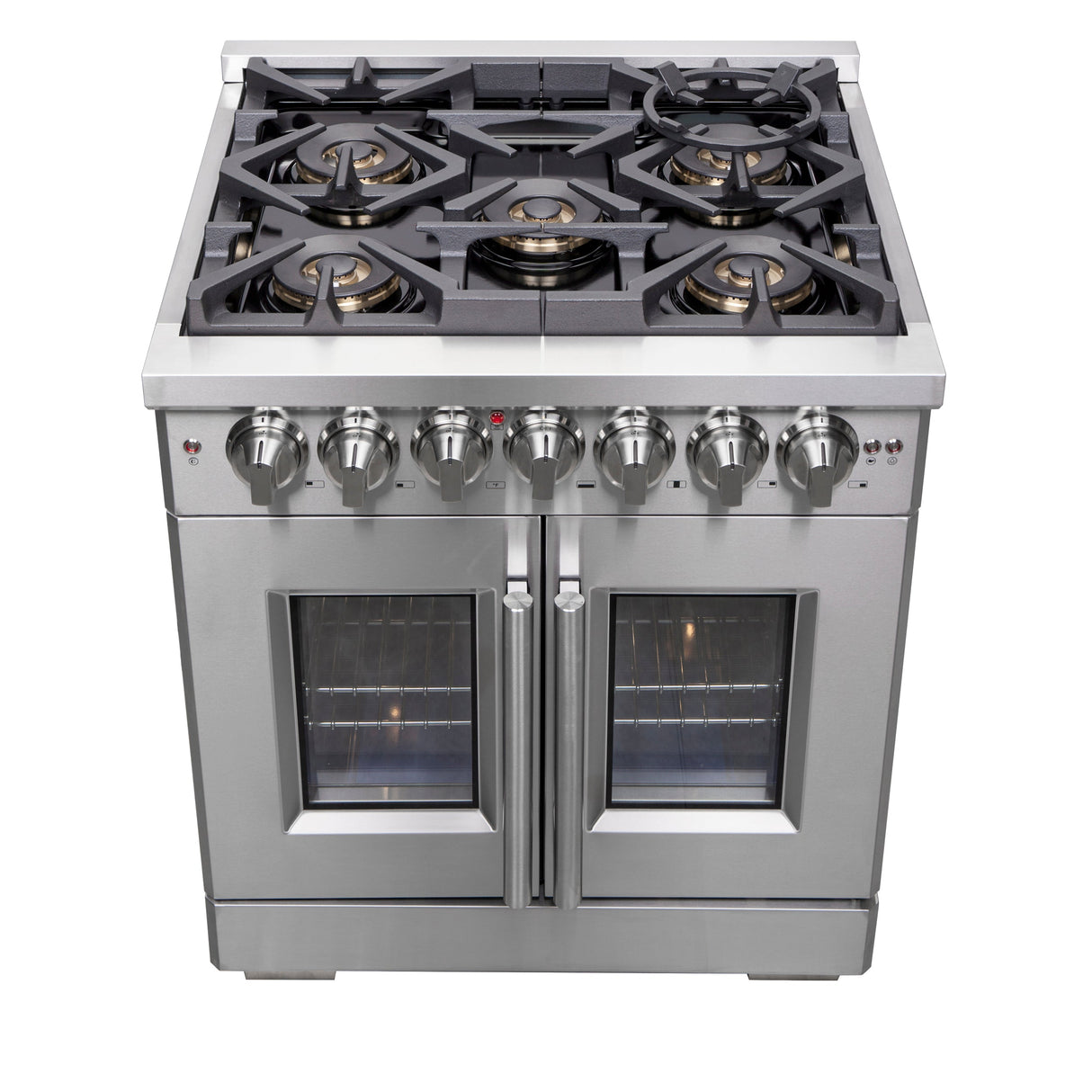 FORNO Capriasca 30" 4.3 cu. ft. Dual Fuel Range with French Door and 5 Sealed Burners, FFSGS6387-30