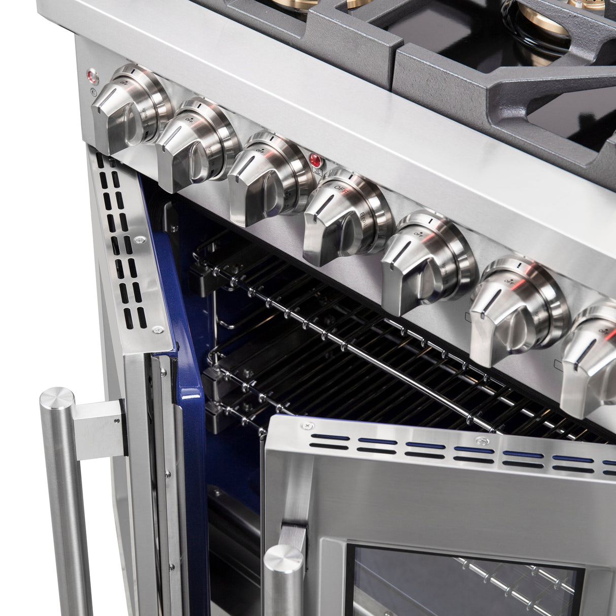 FORNO Capriasca 30" 4.3 cu. ft. Dual Fuel Range with French Door and 5 Sealed Burners, FFSGS6387-30