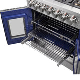 FORNO Capriasca 30" 4.3 cu. ft. Dual Fuel Range with French Door and 5 Sealed Burners, FFSGS6387-30