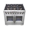 FORNO Capriasca 36" 5.36 cu. ft. Dual Fuel Range with French Door and 6 Sealed Burners, FFSGS6387-36