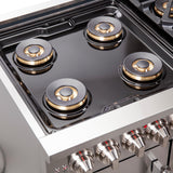 FORNO Capriasca 48" 6.58 cu. ft. Dual Fuel Range with French Door and 8 Sealed Burners, FFSGS6387-48