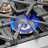 FORNO Capriasca 48" 6.58 cu. ft. Dual Fuel Range with French Door and 8 Sealed Burners, FFSGS6387-48