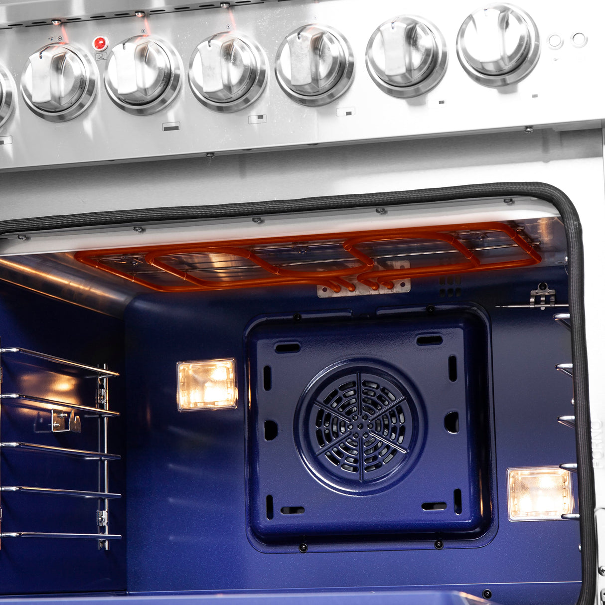 FORNO Capriasca 48" 6.58 cu. ft. Dual Fuel Range with French Door and 8 Sealed Burners, FFSGS6387-48