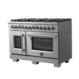 FORNO Capriasca 48" 6.58 cu. ft. Dual Fuel Range with French Door and 8 Sealed Burners, FFSGS6387-48