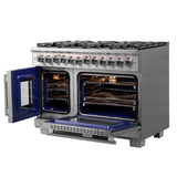 FORNO Capriasca 48" 6.58 cu. ft. Dual Fuel Range with French Door and 8 Sealed Burners, FFSGS6387-48