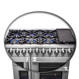 FORNO Massimo 48″ 6.58 cu. ft. Freestanding French Door Gas Range with 8 Burners, FFSGS6439-48