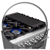 FORNO Massimo 48″ 6.58 cu. ft. Freestanding French Door Gas Range with 8 Burners, FFSGS6439-48