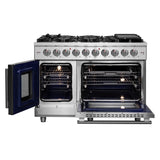 FORNO Massimo 48″ 6.58 cu. ft. Freestanding French Door Gas Range with 8 Burners, FFSGS6439-48