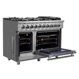FORNO Massimo 48″ 6.58 cu. ft. Freestanding French Door Gas Range with 8 Burners, FFSGS6439-48