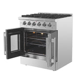 FORNO Galiano 30" 4.32 cu. ft. Freestanding Gas Range with French Door and 5 Burners, FFSGS6444-30