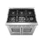 FORNO Galiano 36" 5.36 cu. ft. Freestanding Gas Range with French Door and 6 Burners, FFSGS6444-36