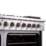 FORNO Galiano 48" 6.58 cu. ft. Freestanding Gas Range with French Door and 8 Burners, FFSGS6444-48