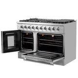 FORNO Galiano 48" 6.58 cu. ft. Freestanding Gas Range with French Door and 8 Burners, FFSGS6444-48
