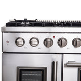 FORNO Galiano 48" 6.58 cu. ft. Freestanding Gas Range with French Door and 8 Burners, FFSGS6444-48