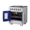 FORNO Capriasca 30" 4.32 cu. ft. Professional Gas Range with French Door and 5 Sealed Burners, FFSGS6460-30