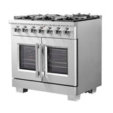 FORNO Capriasca 36" 5.36 cu. ft. Professional Gas Range with French Door and 6 Sealed Burners, FFSGS6460-36