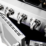 FORNO Capriasca 36" 5.36 cu. ft. Professional Gas Range with French Door and 6 Sealed Burners, FFSGS6460-36