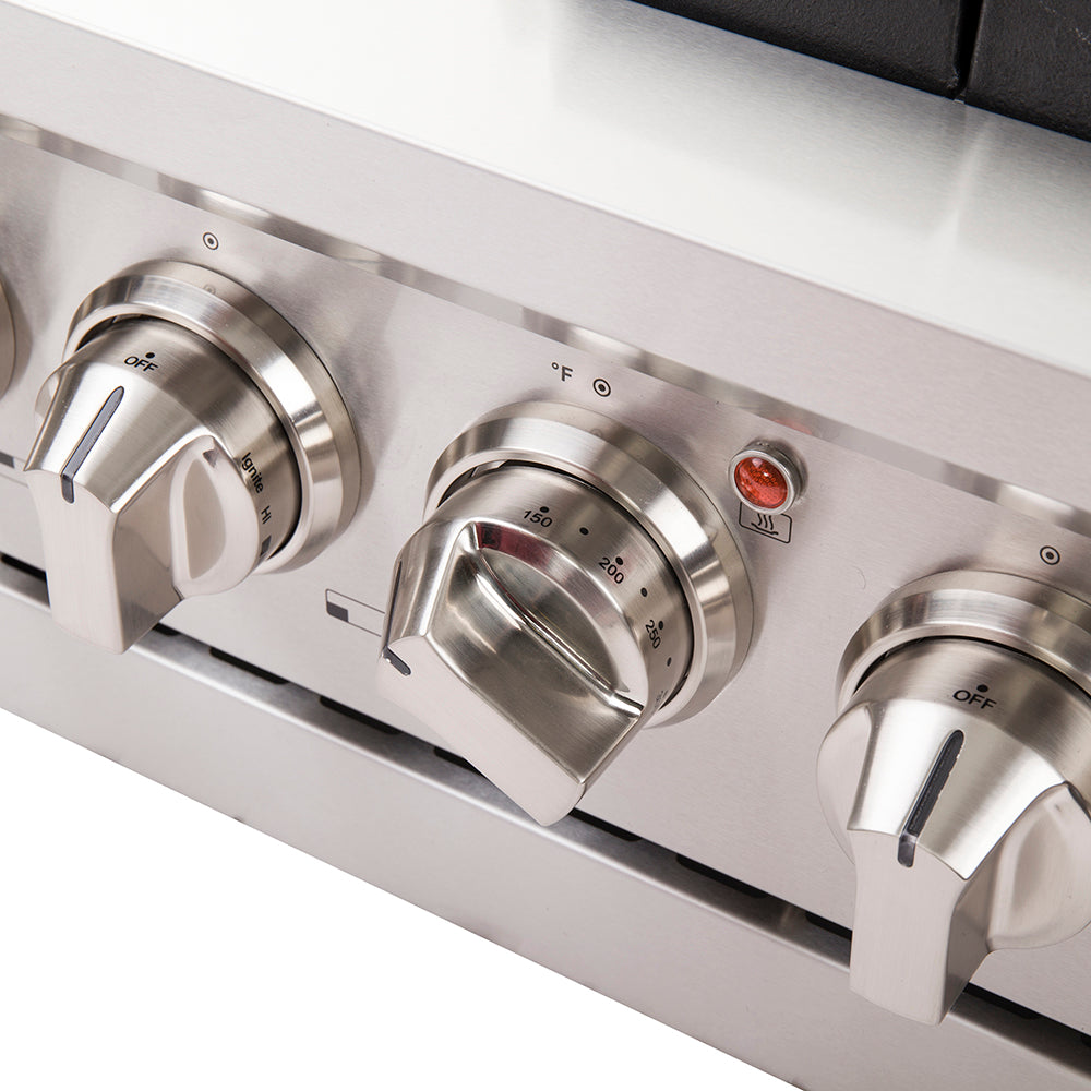 FORNO Capriasca 48" 6.58 cu. ft. Professional Gas Range with French Door and 8 Sealed Burners, FFSGS6460-48