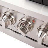 FORNO Capriasca 48" 6.58 cu. ft. Professional Gas Range with French Door and 8 Sealed Burners, FFSGS6460-48