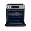 FORNO Espresso Donatello 30" 5 cu. ft. Induction Range with Air Fry and Self-Clean in Stainless Steel and Silver Handles, FFSIN0905-30