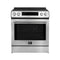 FORNO Espresso Donatello 30" 5 cu. ft. Induction Range with Air Fry and Self-Clean in Stainless Steel and Silver Handles, FFSIN0905-30