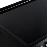 FORNO Espresso Leonardo 30" 5 cu. ft. Induction Range with Knob Control in Black and Antique Brass Accents, FFSIN0982-30BLK