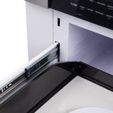 FORNO Espresso Capoliveri 30" 1.2 cu. ft. Built-In Microwave Drawer in Black with Silver Handles, FMWDR3000-30BLK