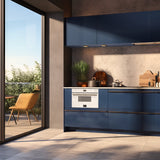 FORNO Espresso Capoliveri 30" 1.2 cu. ft. Built-In Microwave Drawer in White with Antique Brass Handles, FMWDR3000-30WHT