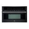 FORNO Espresso Oliena 30" 1.6 cu. ft. Built-In Microwave Oven in Black with Silver Handles, FMWDR3093-30BLK