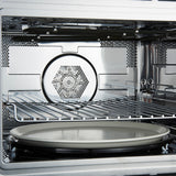 FORNO Espresso Oliena 30" 1.6 cu. ft. Built-In Microwave Oven in Black with Antique Brass Handles, FMWDR3093-30BLK