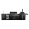 FORNO All’Aperto Outdoor Kitchen Set - 87,600 BTU Gas Grill with 4 Burners + Side Burner, Gas Pizza Oven, Sink Module/Beverage Center with Black Sintered Stone Countertop