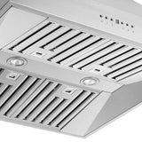 FORNO Coppito 30" 600 CFM Island Range Hood in Stainless Steel, FRHIS5129-30