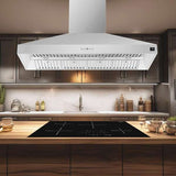 FORNO Coppito 60" 1,200 CFM Island Range Hood in Stainless Steel, FRHIS5129-60