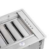 FORNO Frassanito 60" 1,200 CFM Recessed Range Hood with Baffle Filters, FRHRE5346-60