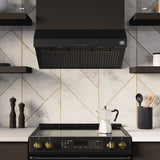 FORNO Espresso Package - 30" Electric Range, Range Hood and Dishwasher in Black with Silver Handles