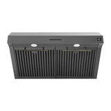 FORNO Espresso Package - 30" Electric Range, Range Hood and Refrigerator in Black with Antique Brass Handles