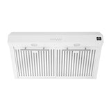 FORNO Espresso Package - 30" Electric Range, Range Hood, Refrigerator and Dishwasher in White with Silver Handles, FBDL-006-03US