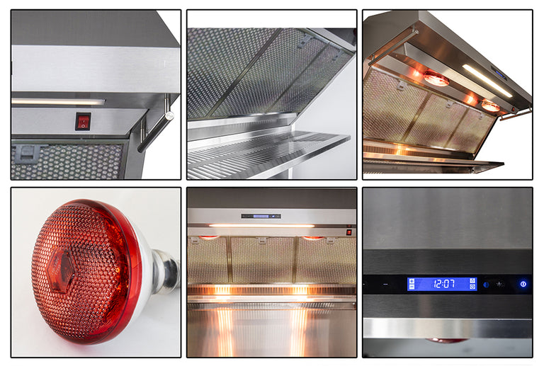 FORNO Appliance Package - 48" Gas Range, 48" Range Hood, 48" Refrigerator, AP-FFSGS6244-48-10