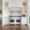FORNO Savona 60" 1200 CFM Wall Mount Range Hood with Backsplash, Warming Lamp and Shelf, FRHWM5029-60HB
