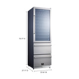 FORNO Azienda 24" 108 Bottle Triple Zone Wine Cooler, FWCDR6628-24S