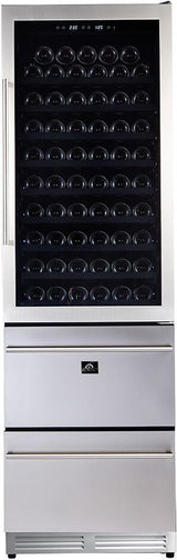 FORNO Package - 48" Dual Fuel Range, Range Hood, Refrigerator, Microwave, Dishwasher, Wine Cooler