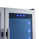 FORNO Campania 32" 120 Bottle Triple Zone French Door Wine Cooler with 2 Beverage Drawers, FWCDR6635-32S